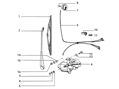 Windscreen wiper - Roof lamp